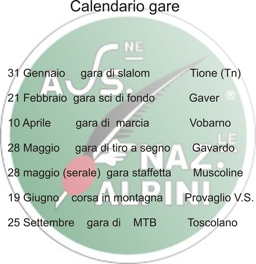 Calendario sport 2016